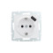 Розетка 1-на з/з +USB Vesna Білий 742-0288-181