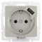 Розетка 1-я с/с +USB Vesna Серая 742-3588-181