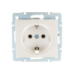 Розетка 1-я с/з Rain Перл.белый 703-3088-122B