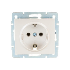 Розетка 1-я с/з Rain Перл.белый 703-3088-122B
