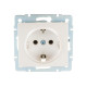 Розетка 1-я с/з Rain Перл.белый 703-3088-122B