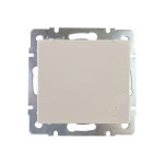 Розетка 1-я с/с с крышкой Rain Крем 703-0388-123В