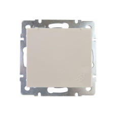 Розетка 1-я с/с с крышкой Rain Крем 703-0388-123В