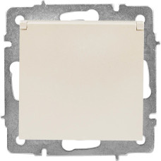 Розетка 1-я с/с с крышкой Rain Перл.белый 703-3088-123B