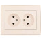 Розетка 2-на б/з Rain Крем 703-0303-128В