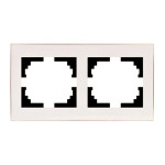 Рамка 2-я горизонтальная Rain Перл.белый 703-3030-147