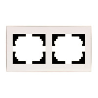 Рамка 2-я горизонтальная Rain Перл.белый 703-3030-147