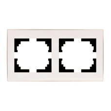 Рамка 2-я горизонтальная Rain Перл.белый 703-3030-147