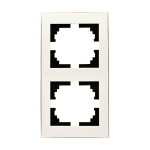 Рамка 2-на вертикальная Rain Перл.белый 703-3030-152