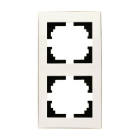 Рамка 2-на вертикальная Rain Перл.белый 703-3030-152