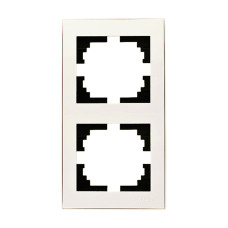 Рамка 2-на вертикальная Rain Перл.белый 703-3030-152