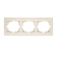 Рамка 3-я горизонтальная Rain Крем 703-0303-148