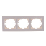 Рамка 3-я горизонтальная Rain Перл.белый 703-3030-148