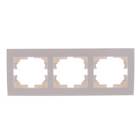 Рамка 3-я горизонтальная Rain Перл.белый 703-3030-148