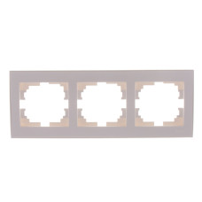 Рамка 3-я горизонтальная Rain Перл.белый 703-3030-148