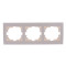 Рамка 3-я горизонтальная Rain Перл.белый 703-3030-148