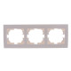 Рамка 3-я горизонтальная Rain Перл.белый 703-3030-148