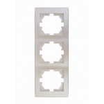 Рамка 3-я вертикальная Rain Перл.белый 703-3030-153