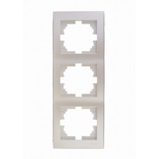 Рамка 3-я вертикальная Rain Перл.белый 703-3030-153