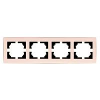 Рамка 4-я горизонтальная Rain Крем 703-0303-149