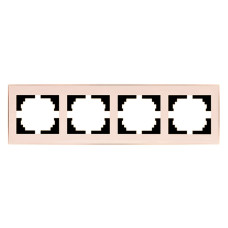 Рамка 4-я горизонтальная Rain Крем 703-0303-149