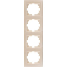 Рамка 4-на вертикальная Rain Перл.белый 703-3030-154