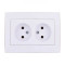 Розетка 2-на б/з Rain Перл.белый 703-3030-128B