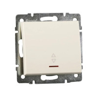 Выключатель Rain Крем 1-кл проходной з/п 703-0388-114