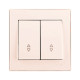 Выключатель Rain Крем 2-кл проходной 703-0388-106