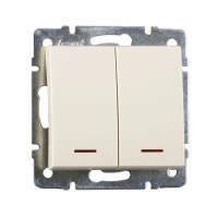 Выключатель Rain Крем 2-кл з/п 703-0388-112