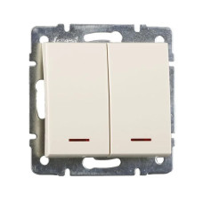 Выключатель Rain Крем 2-кл з/п 703-0388-112