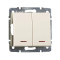 Выключатель Rain Крем 2-кл з/п 703-0388-112
