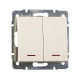Выключатель Rain Крем 2-кл з/п 703-0388-112