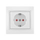 Розетка Mira белый 1-я з/з защита от детей 701-0202-124B