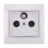 Розетка Mira белый SAT конечная 701-0202-135