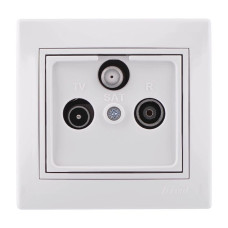 Розетка Mira белый SAT конечная 701-0202-135