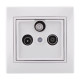 Розетка Mira белый SAT конечная 701-0202-135