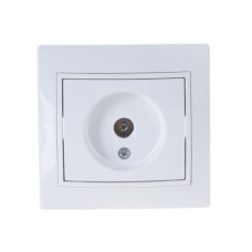 Розетка Mira белый TV проходная 701-0202-129