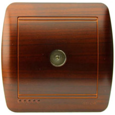 Розетка ТВ конечная Античный махагон 711-0500-130 DEMET