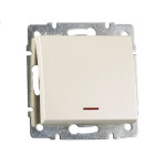 Выключатель 1-кл ж/п Rain Перл.белый 703-3088-111