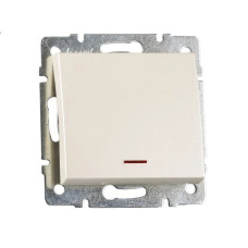 Выключатель 1-кл ж/п Rain Перл.белый 703-3088-111