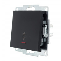 Выключатель 1-кл ж/п проходной Vesna черный 742-4288-114