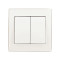 Выключатель 2-кл Rain Перл.белый 703-3088-101