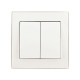 Выключатель 2-кл Rain Перл.белый 703-3088-101
