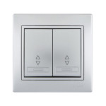 Выключатель Mira Серебро 2-кл проходной 701-1010-106