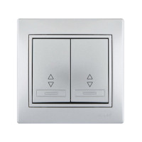 Выключатель Mira Серебро 2-кл проходной 701-1010-106