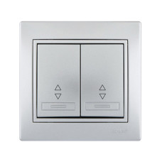 Выключатель Mira Серебро 2-кл проходной 701-1010-106