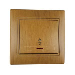Выключатель Mira дуб классический 1-кл проходной з/п 701-5151-114