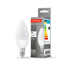 Светодиодная лампа TITANUM C37 6W E14 4100K (TLС3706144)