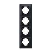 Рамка черный графит на 4 места вертикальная VIDEX BINERA (VF-BNFR4V-BG)